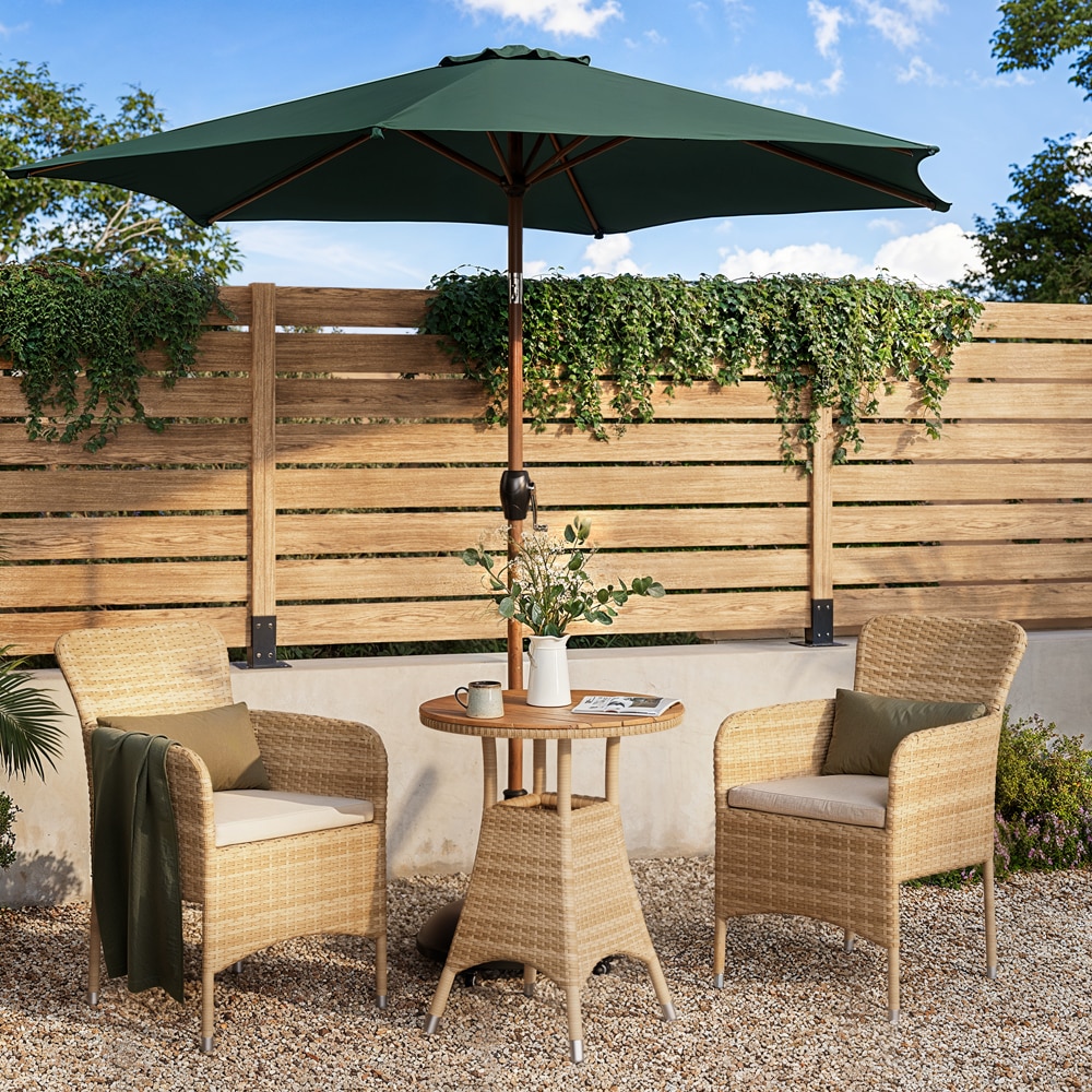 Set mobilier gradina GOODHOME Elos 2, 3 piese, crem