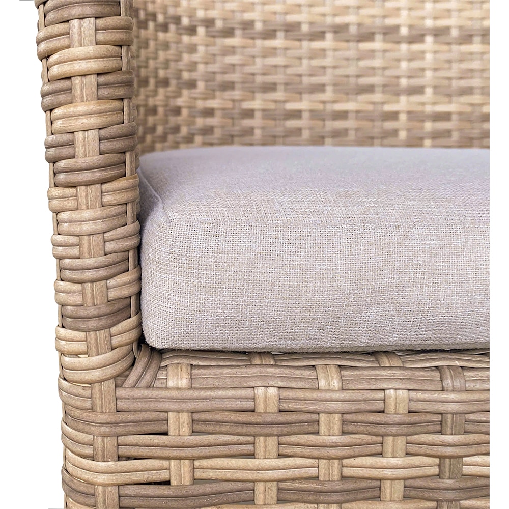 Set mobilier gradina GOODHOME Elos 2, 3 piese, crem