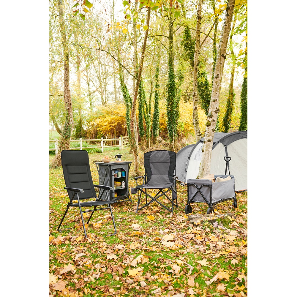 Dulap camping Vatani, 45.5 x 40 x 87 cm, gri inchis