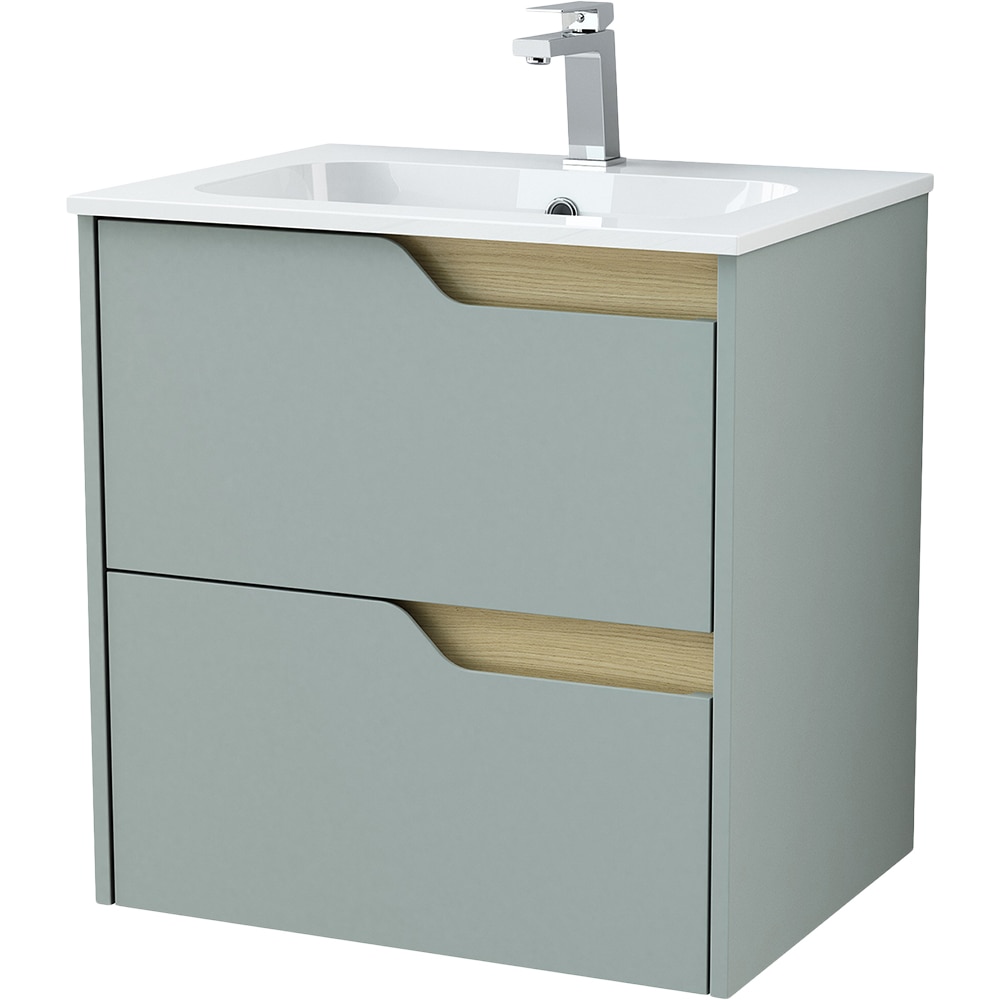 Baza pentru lavoar, 60 x 59 x 45 cm, PAL si MDF, verde