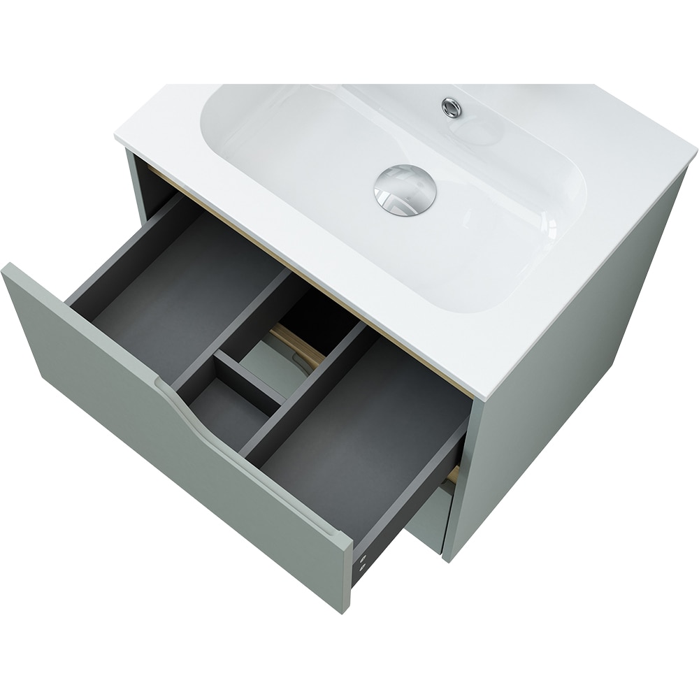 Baza pentru lavoar, 60 x 59 x 45 cm, PAL si MDF, verde