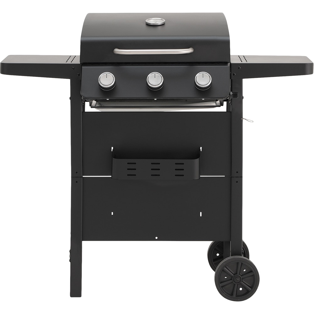 Gratar pe gaz ELGAR, 3 arzatoare, 2 role, negru