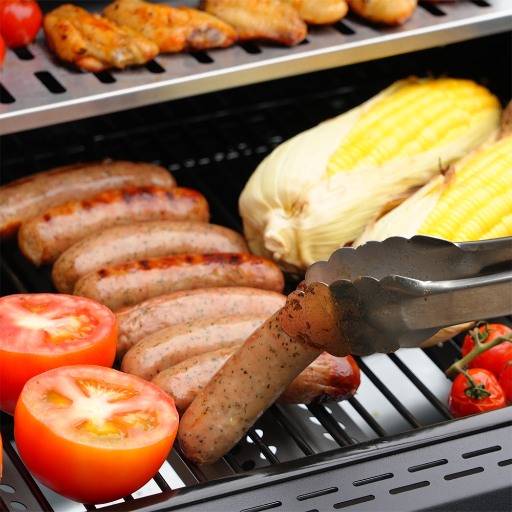 Gratar pe gaz ELGAR, 3 arzatoare, 2 role, negru