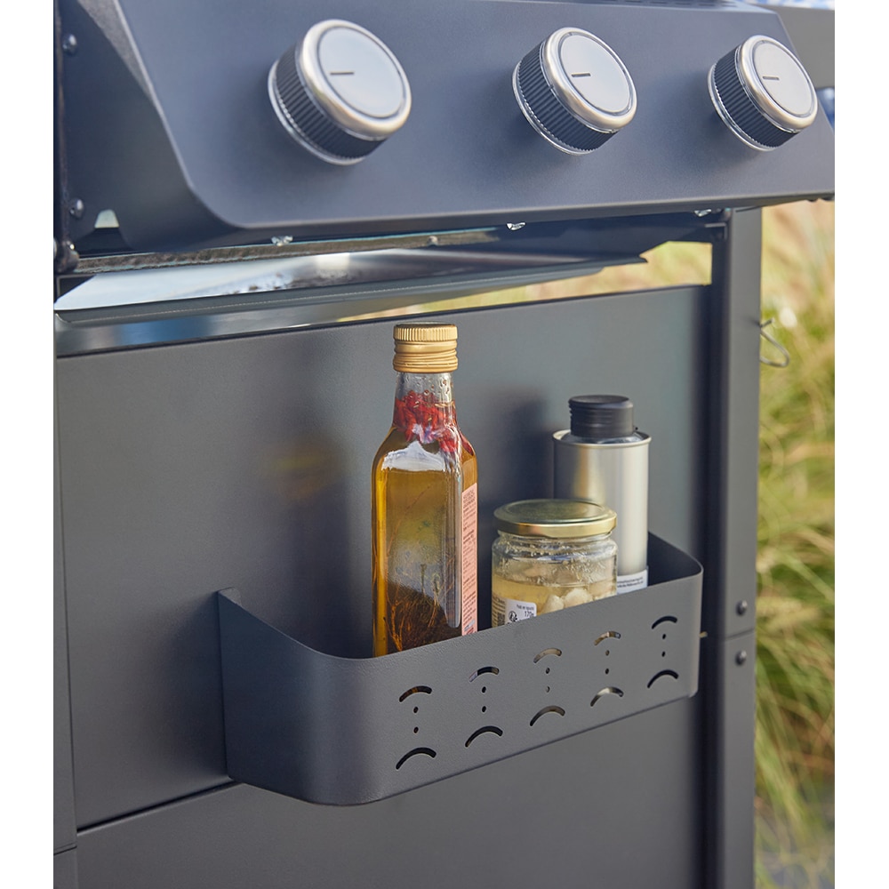 Gratar pe gaz ELGAR, 3 arzatoare, 2 role, negru