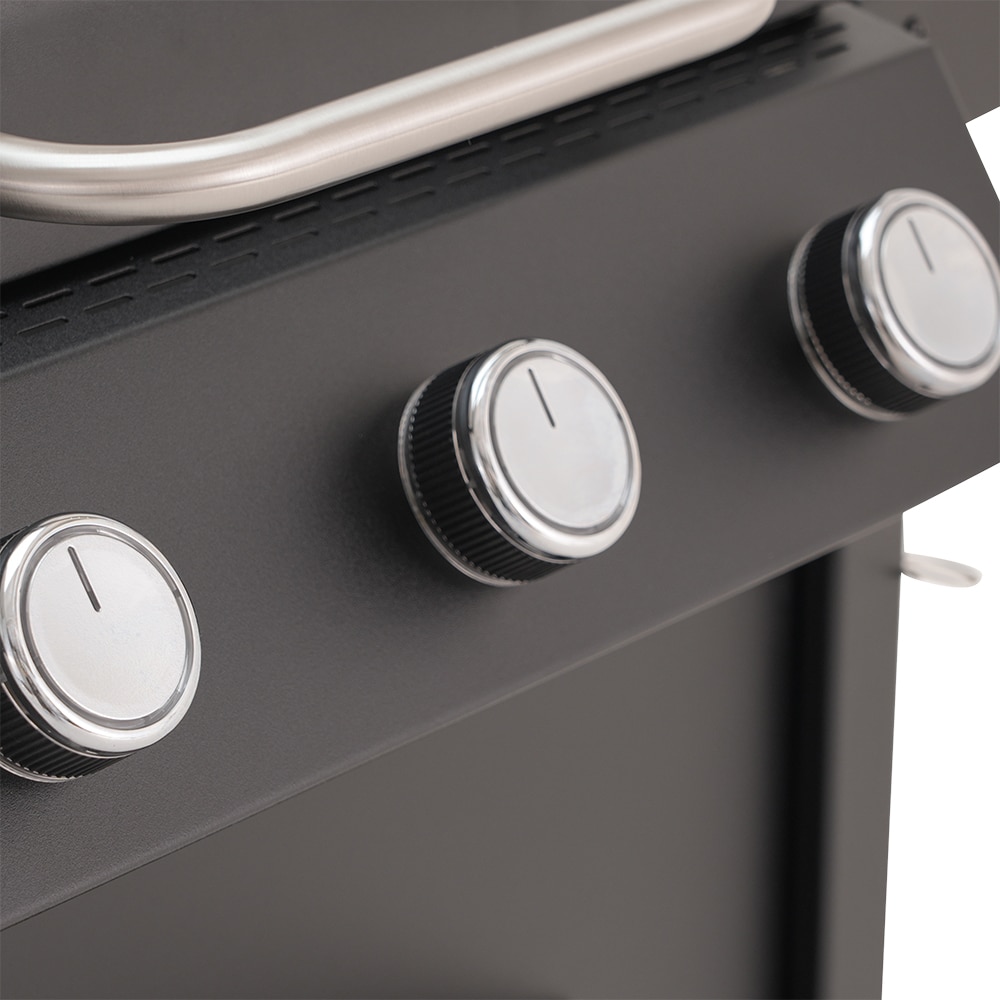 Gratar pe gaz ELGAR, 3 arzatoare, 2 role, negru