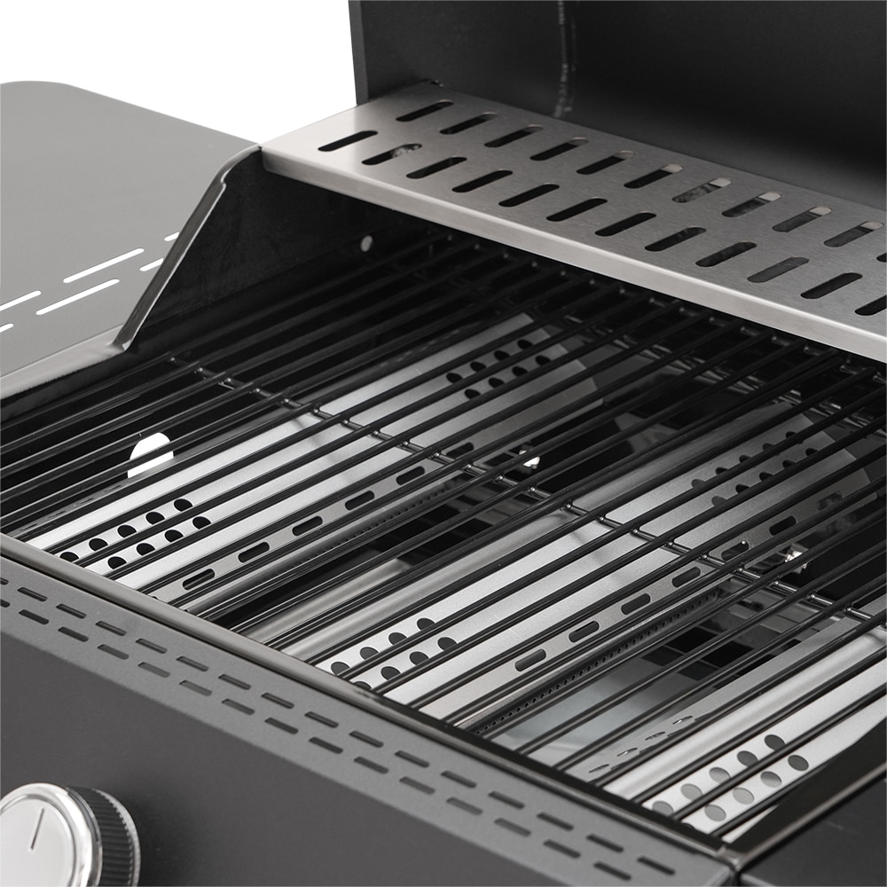 Gratar pe gaz ELGAR, 3 arzatoare, 2 role, negru