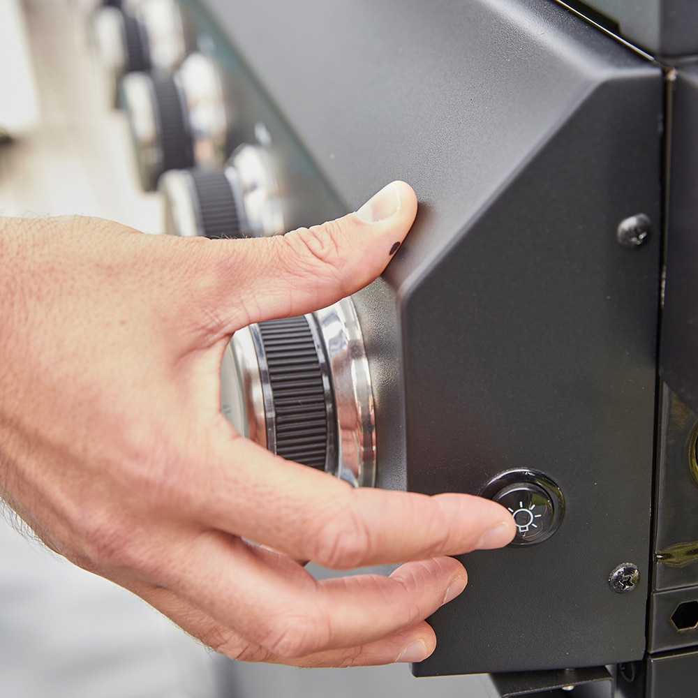 Gratar pe gaz GOODHOME Praden, 6 arzatoare, 4 role, negru