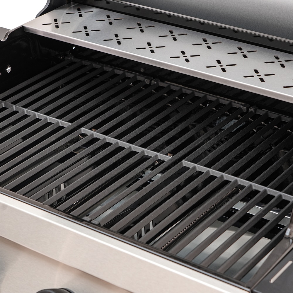 Gratar pe gaz AMAROK, 4 arzatoare, 4 role, argintiu