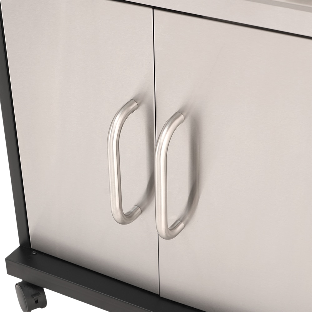 Gratar pe gaz AMAROK, 4 arzatoare, 4 role, argintiu