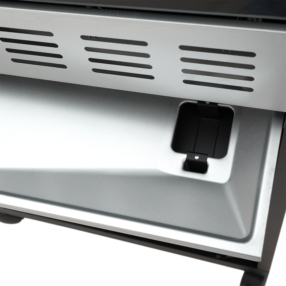 Gratar pe gaz AMAROK, 4 arzatoare, 4 role, argintiu