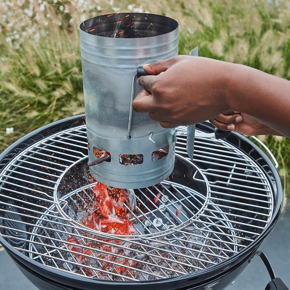 Aprinzator carbuni GOODHOME, 17 x 27.5 cm, argintiu