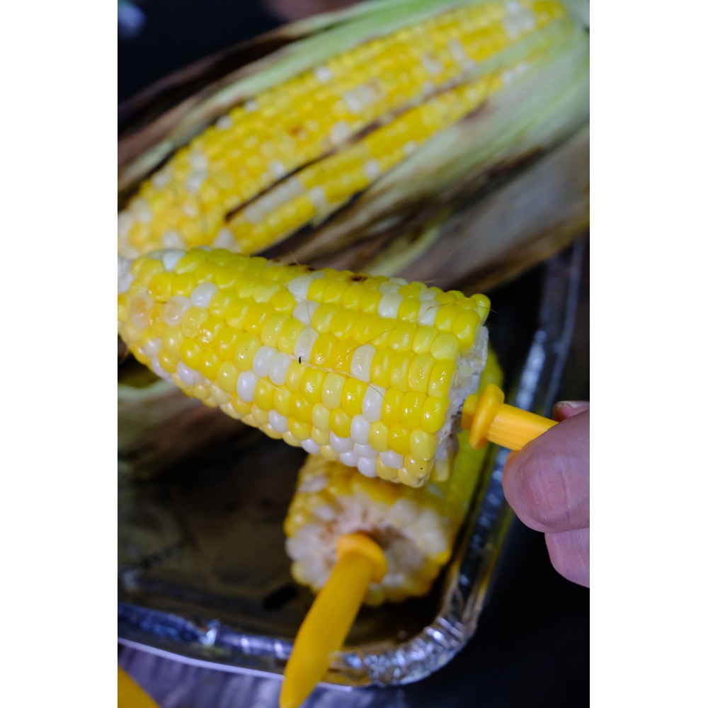 Set 8 frigarui porumb, otel inoxidabil, 8.4 cm, galben