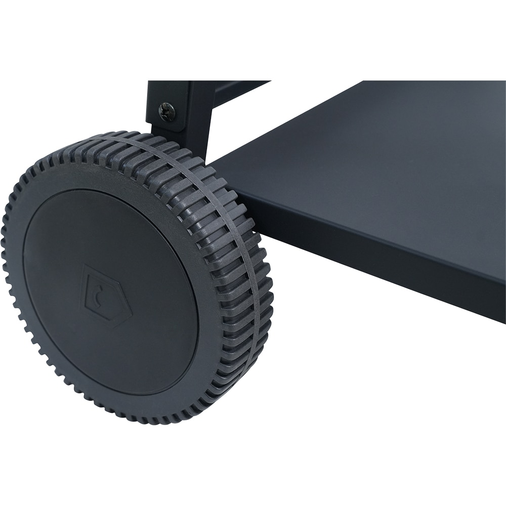 Gratar carbune GOODHOME BBQ Elland, 57cm, 1 suprafata, 4 role, negru