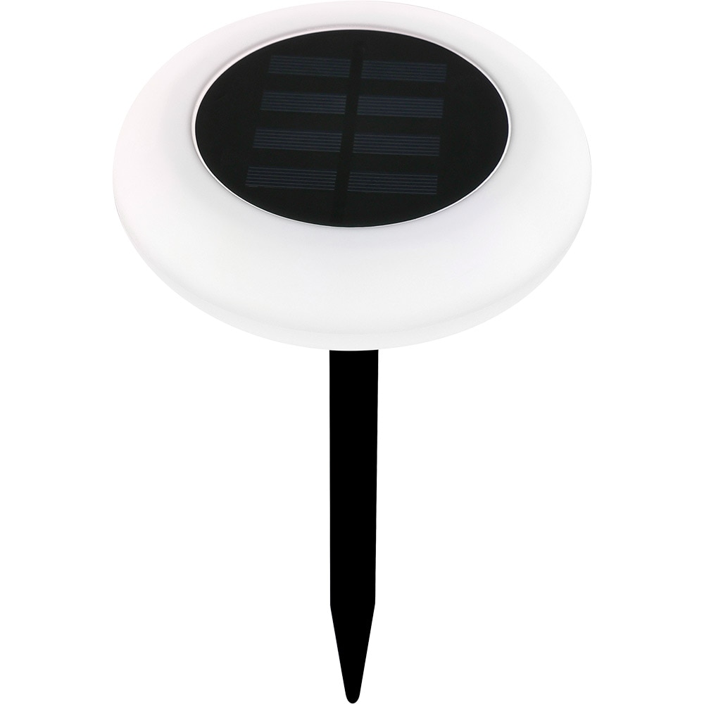 Lampa solara LED RGB, plastic, negru