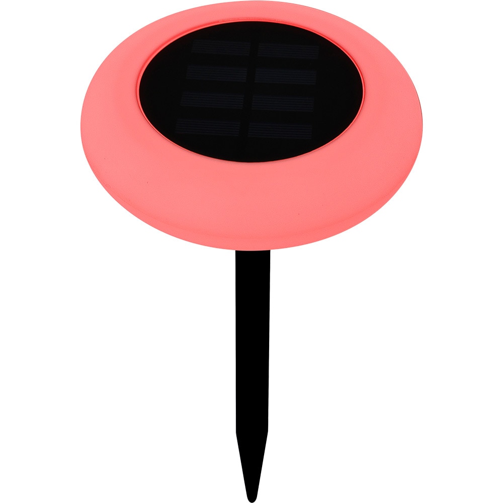 Lampa solara LED RGB, plastic, negru