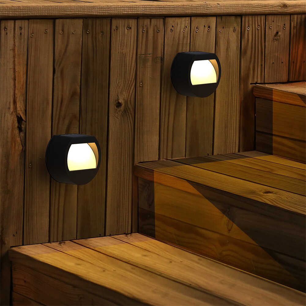 Aplica solara, 0.021 W, IP44, 3000K, plastic, negru