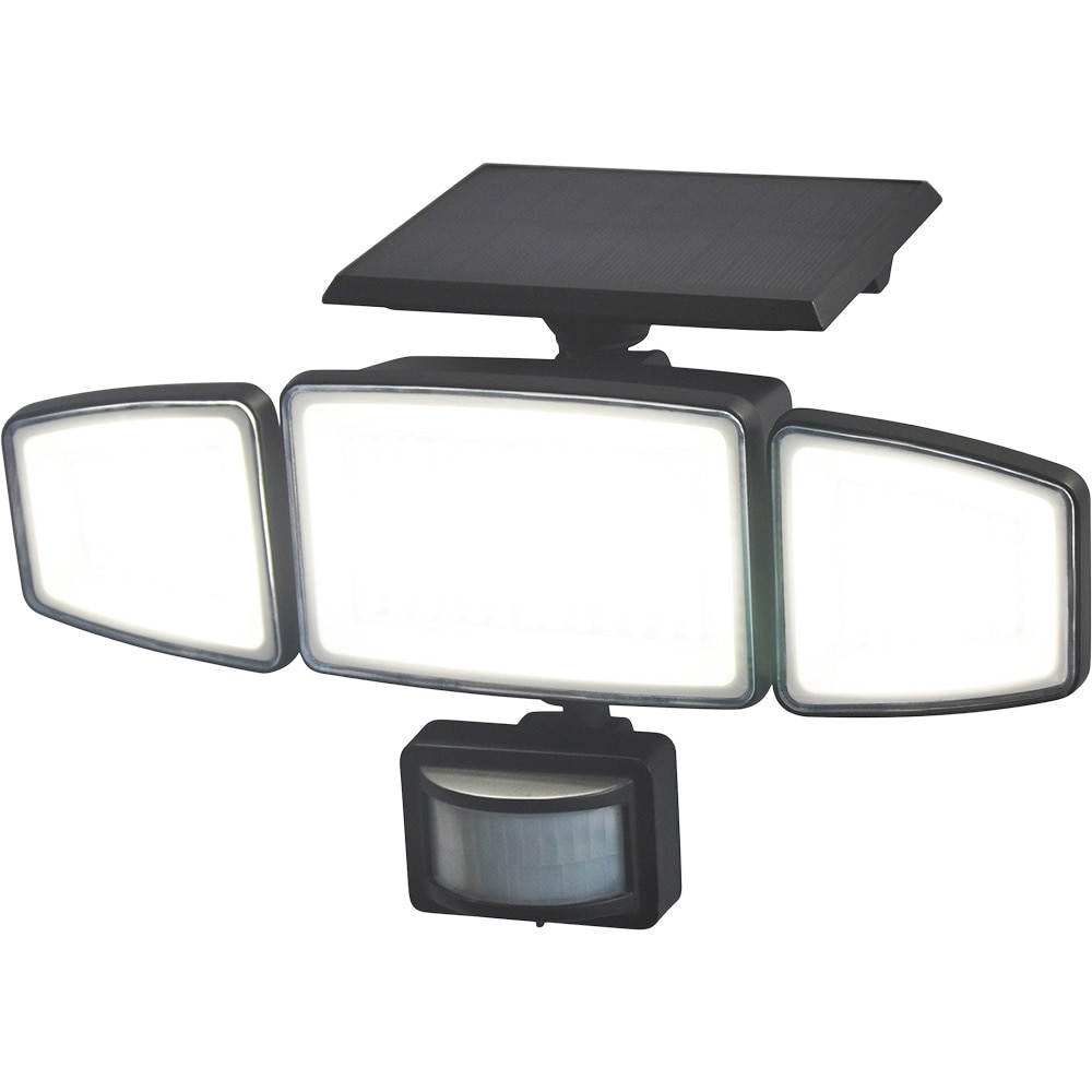 Proiector solar cu senzor, 800lm, 5000K, IP54, negru