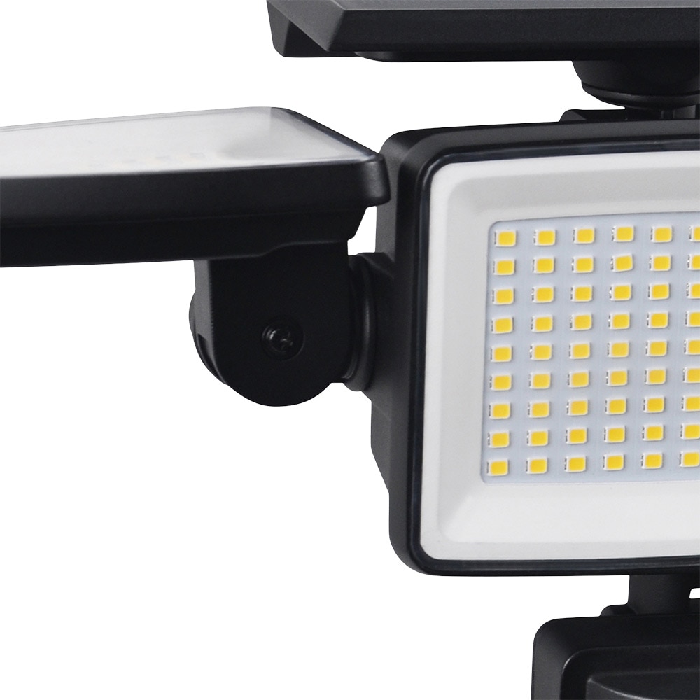 Proiector solar cu senzor, 800lm, 5000K, IP54, negru