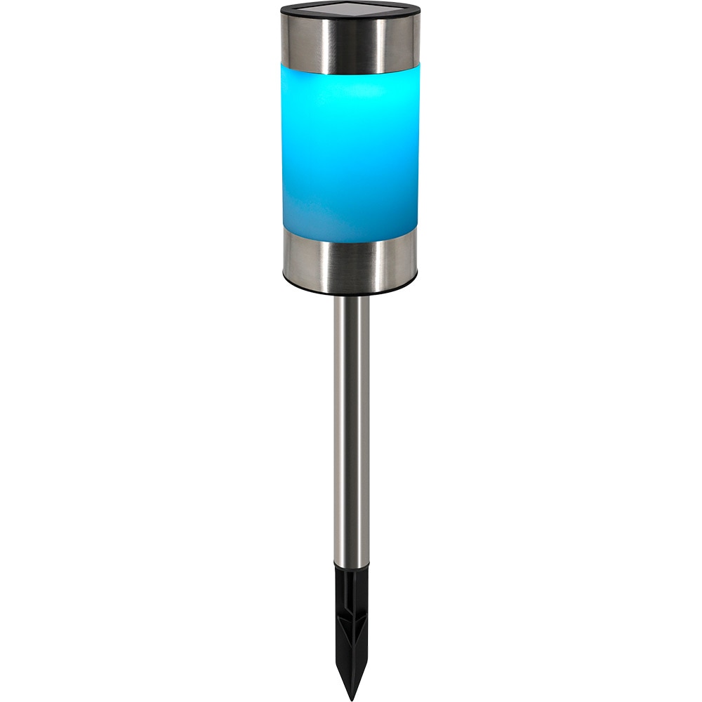 Lampa solara LED RGB, 0.02W, 1 lm, IP44, otel si plastic, argintiu