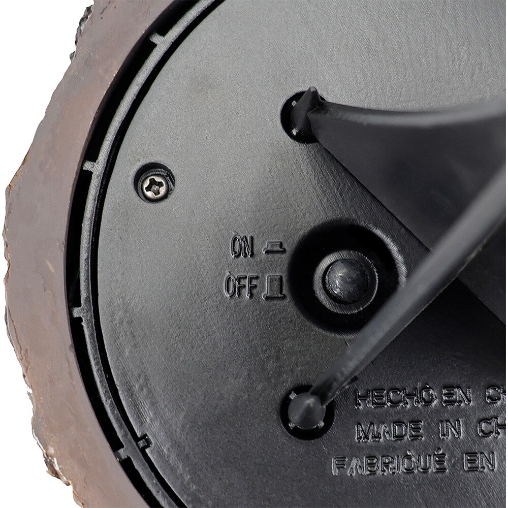 Spot solar, 0.04 W, 4 lm, IP65, efect lemn, plastic si rasina, maro