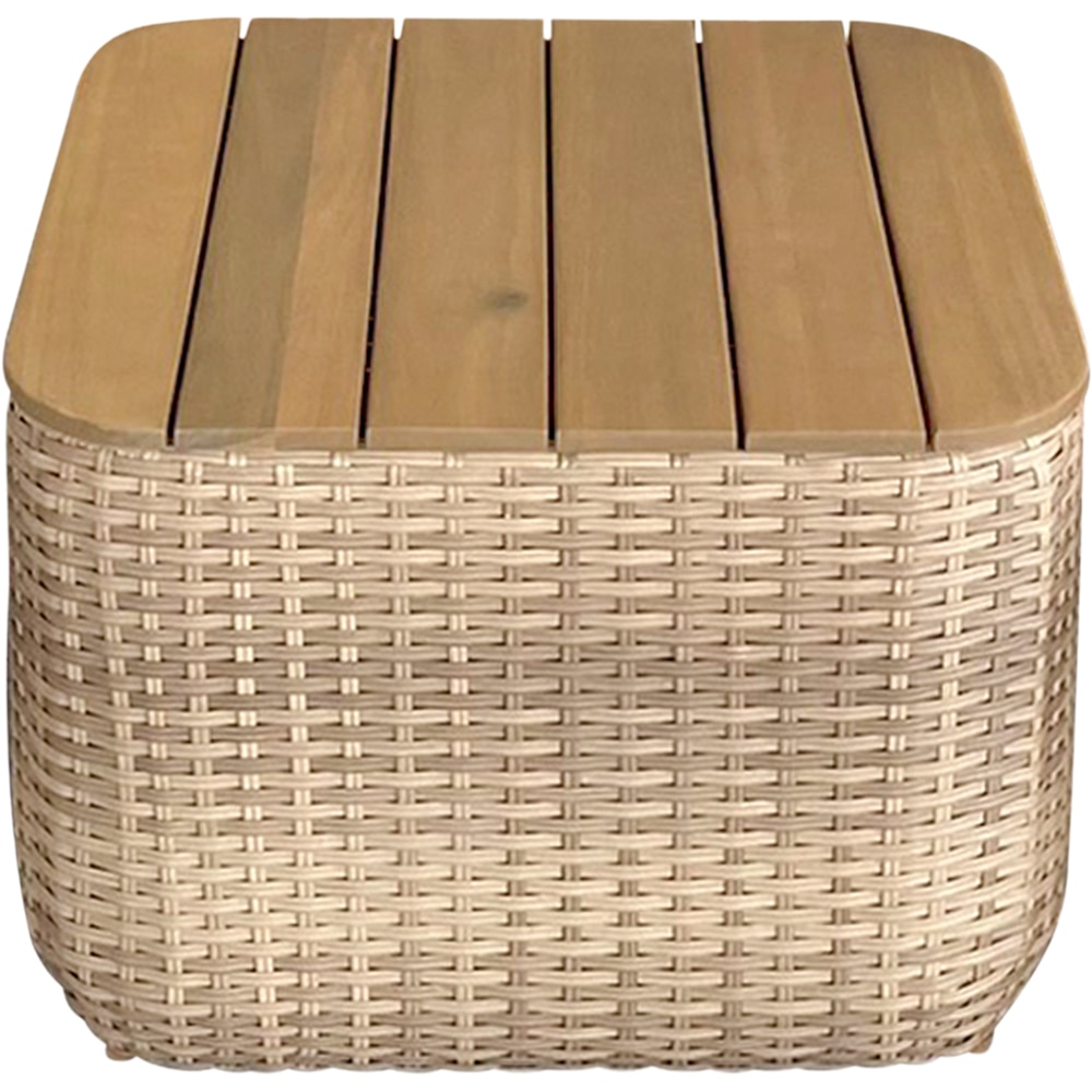 Set mobilier gradina GOODHOME Elos, 3 piese, crem