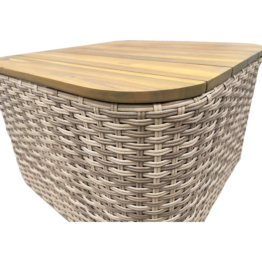 Set mobilier gradina GOODHOME Elos, 3 piese, crem