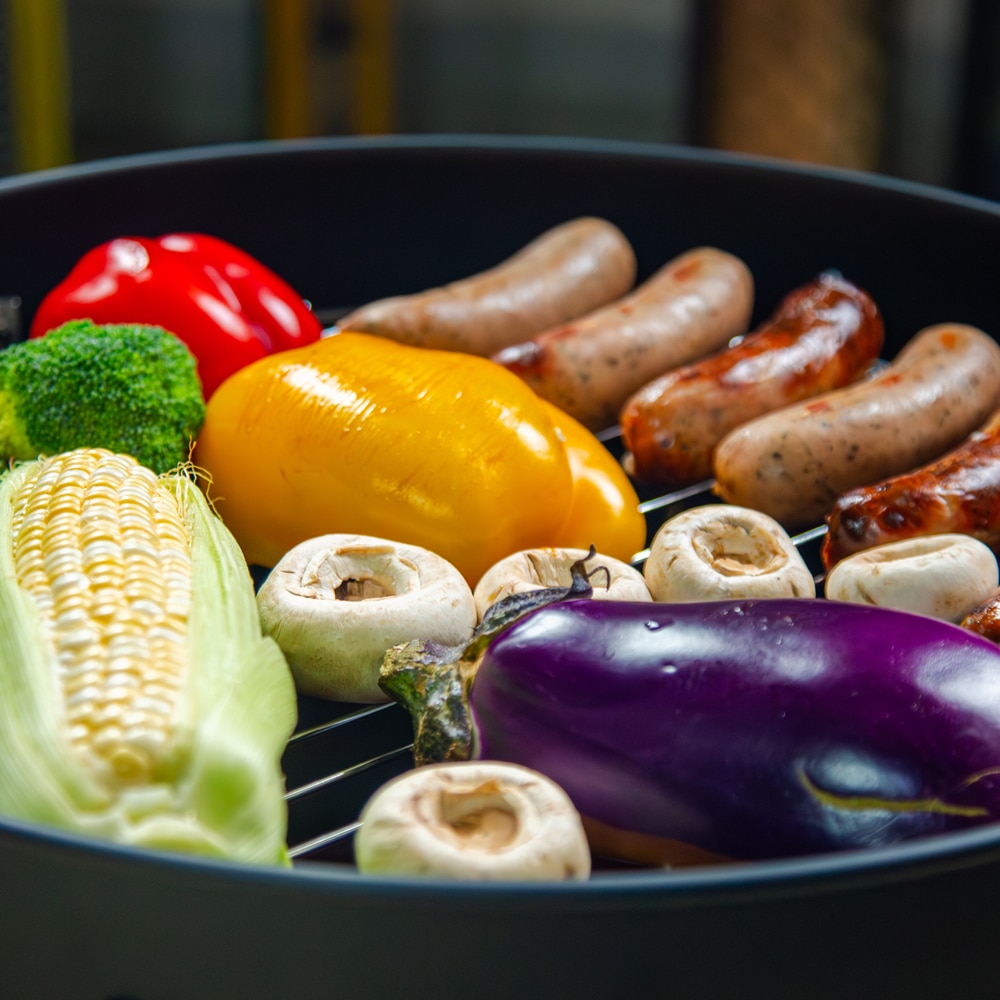 Afumatoare pe carbuni, otel, 40.5 x 84.5 cm, negru