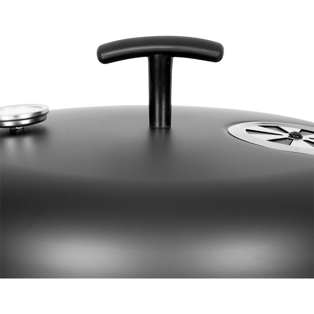 Afumatoare pe carbuni, otel, 40.5 x 84.5 cm, negru