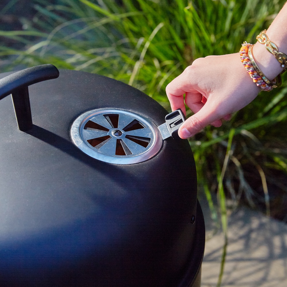 Afumatoare pe carbuni, otel, 40.5 x 84.5 cm, negru