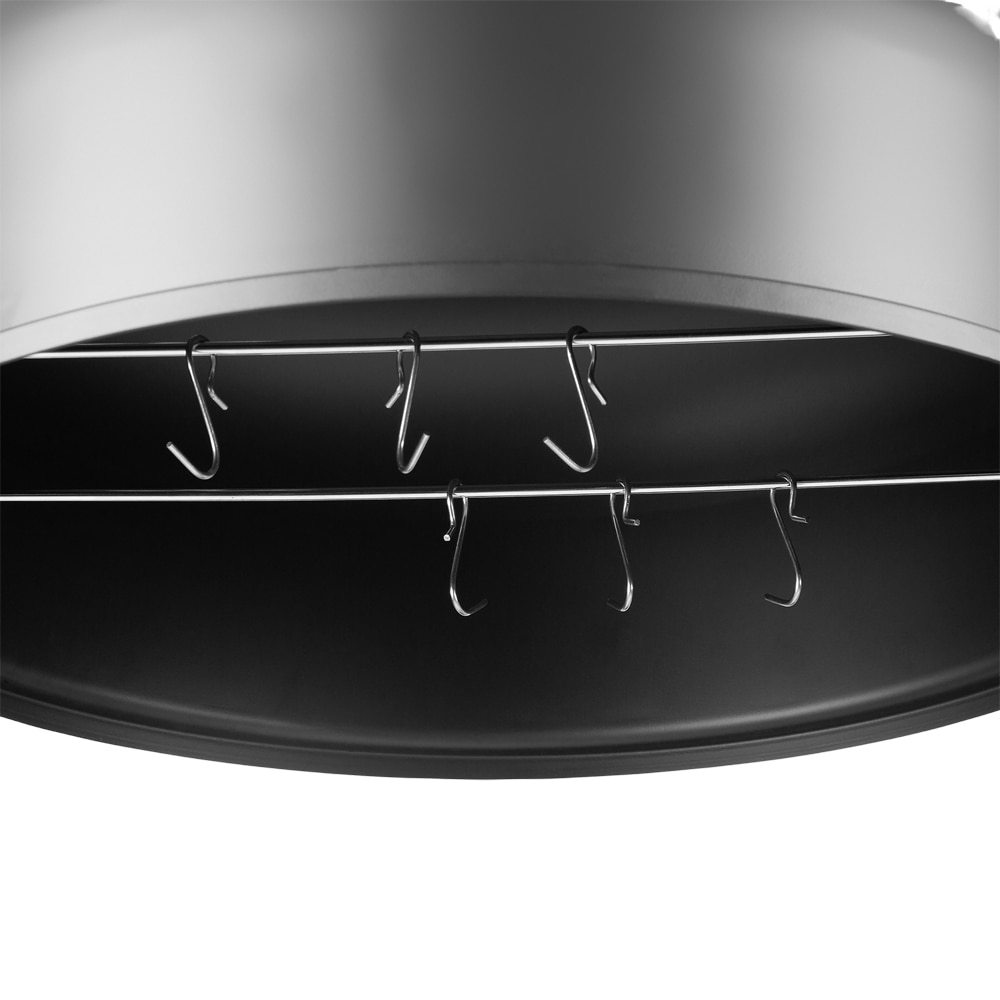 Afumatoare pe carbuni, otel, 40.5 x 84.5 cm, negru