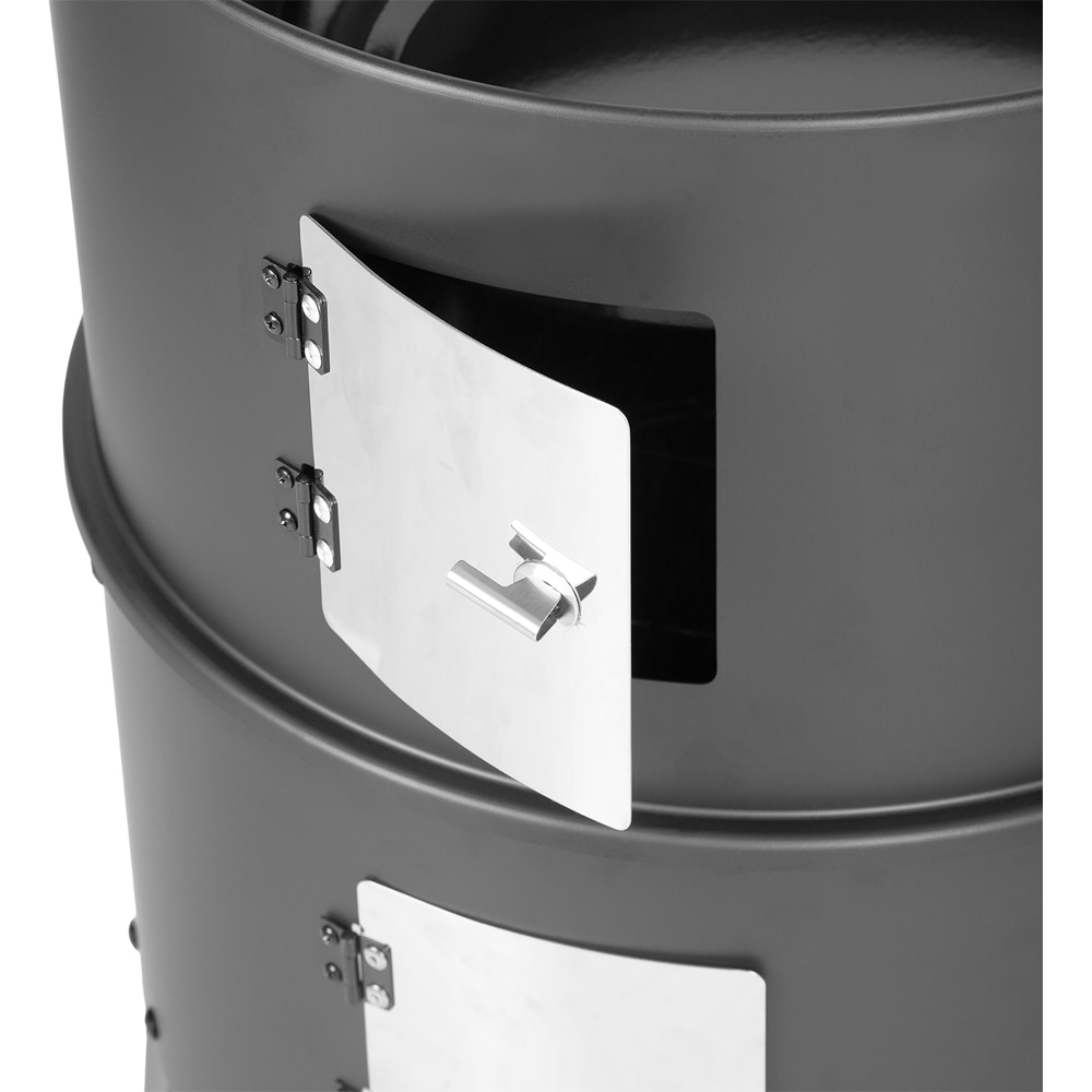 Afumatoare pe carbuni, otel, 40.5 x 84.5 cm, negru