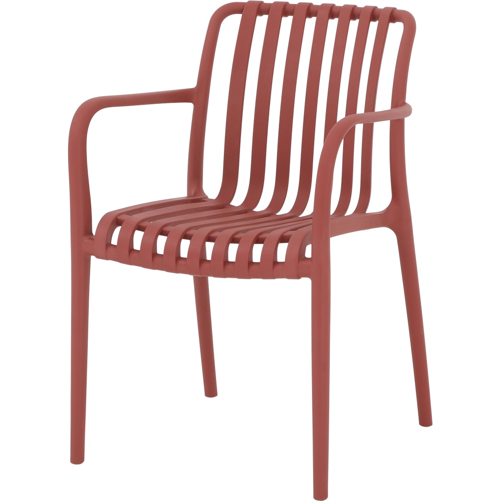 Scaun terasa Timbo, plastic, 55 x 58 x 81 cm, rosu