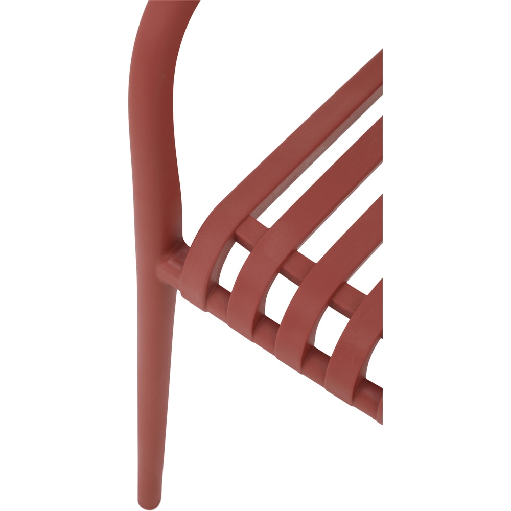 Scaun terasa Timbo, plastic, 55 x 58 x 81 cm, rosu