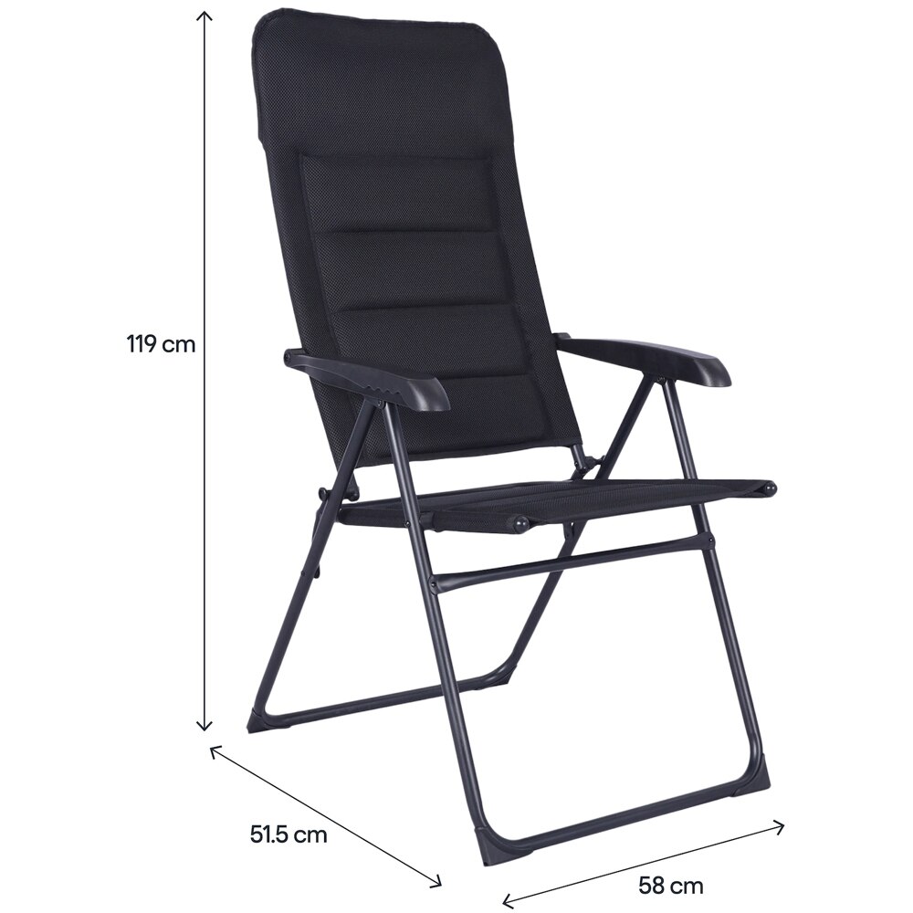 Scaun pliabil GOODHOME Vatani, negru