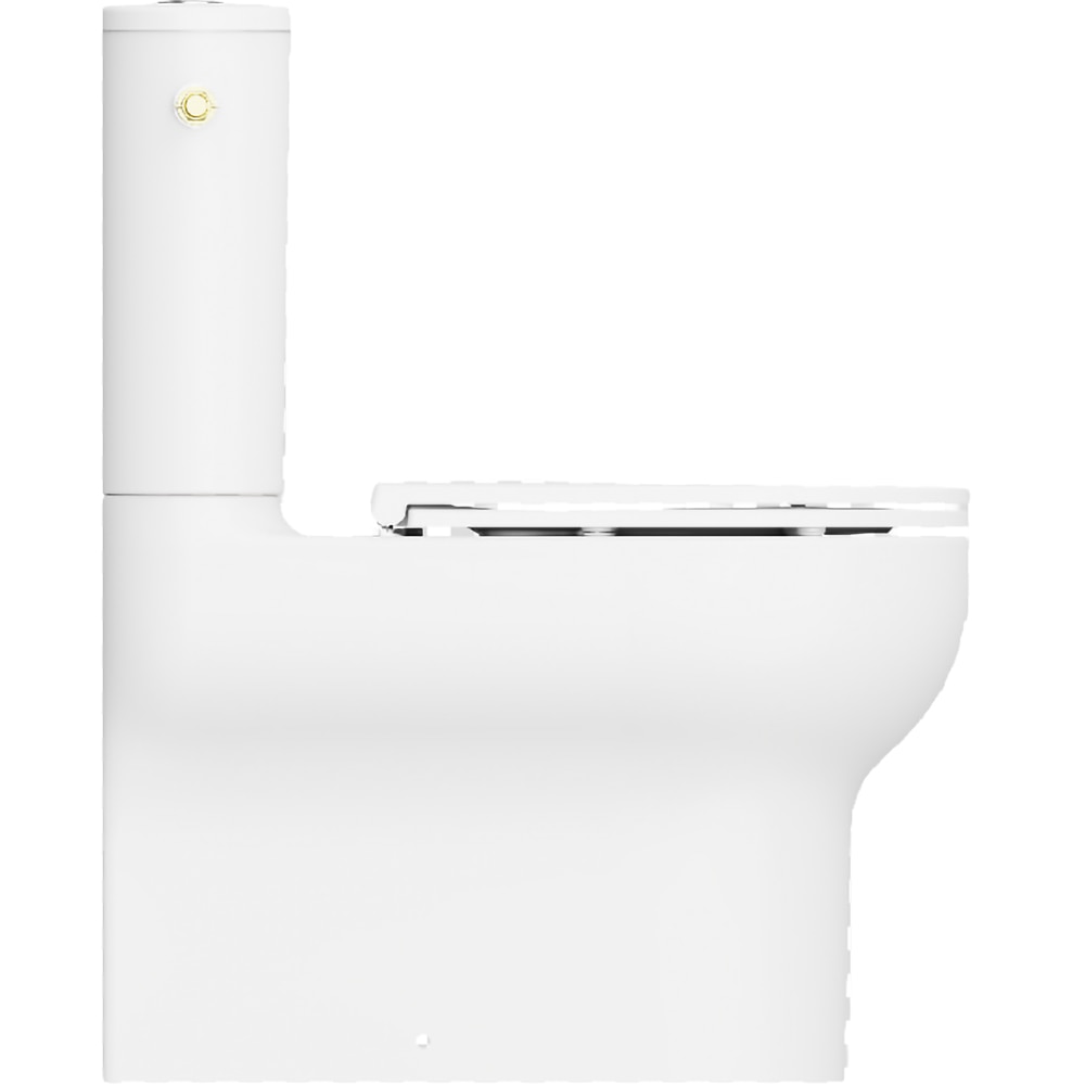 Set vas WC GOODHOME Cavally C832BP832L, ceramica, evacuare orizontala, rezervor 3-4.5 l, capac SoftClose, alb