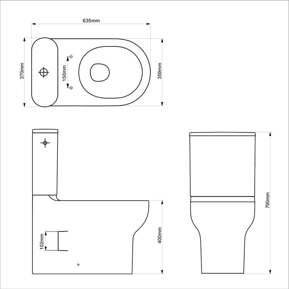 Set vas WC GOODHOME Cavally C832BP832L, ceramica, evacuare orizontala, rezervor 3-4.5 l, capac SoftClose, alb