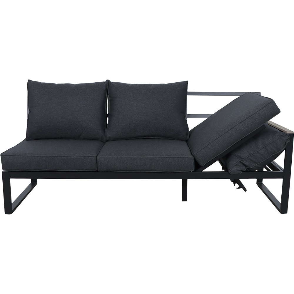 Set mobilier gradina GOODHOME Aconite, 3 piese, negru