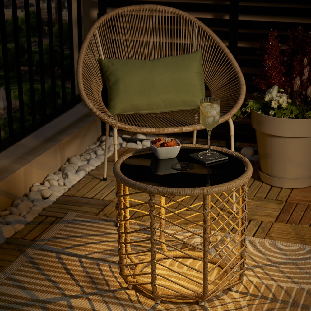 Masa terasa Omalos Solar, otel, 50 x 50 x 45 cm, maro