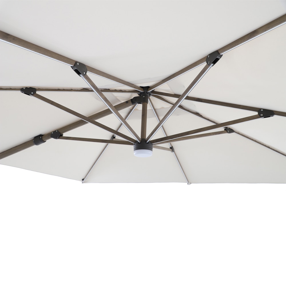 Umbrela de exterior GOODHOME Corby, 3 x 3m, alb