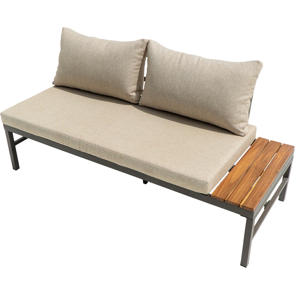 Set mobilier gradina GOODHOME Sumba, 3 piese, crem