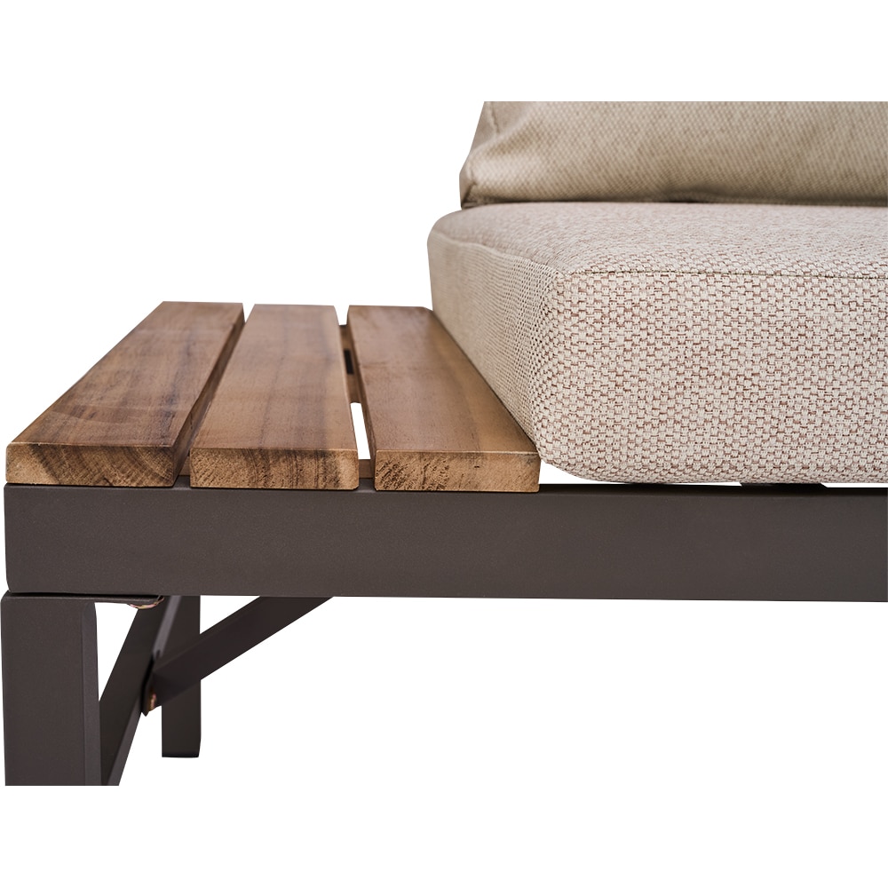 Set mobilier gradina GOODHOME Sumba, 3 piese, crem