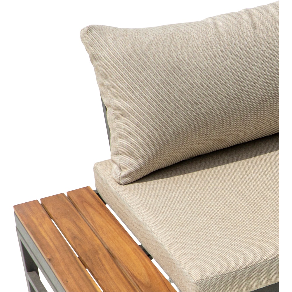 Set mobilier gradina GOODHOME Sumba, 3 piese, crem