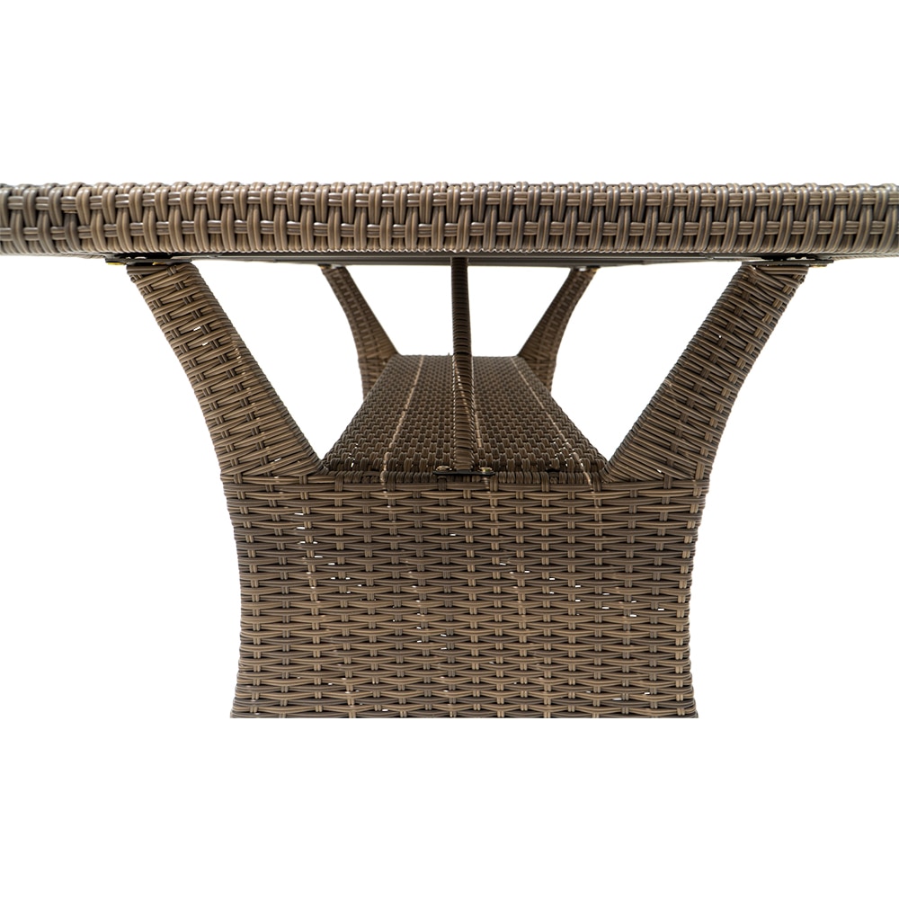 Set mobilier gradina GOODHOME Solari, 7 piese, crem