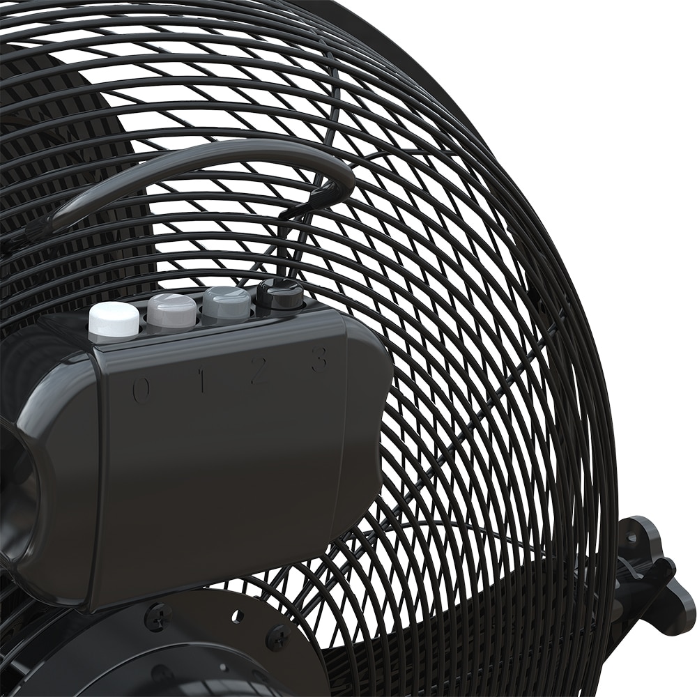 Ventilator industrial de podea, 3 trepte viteza, 45cm, 120W, negru