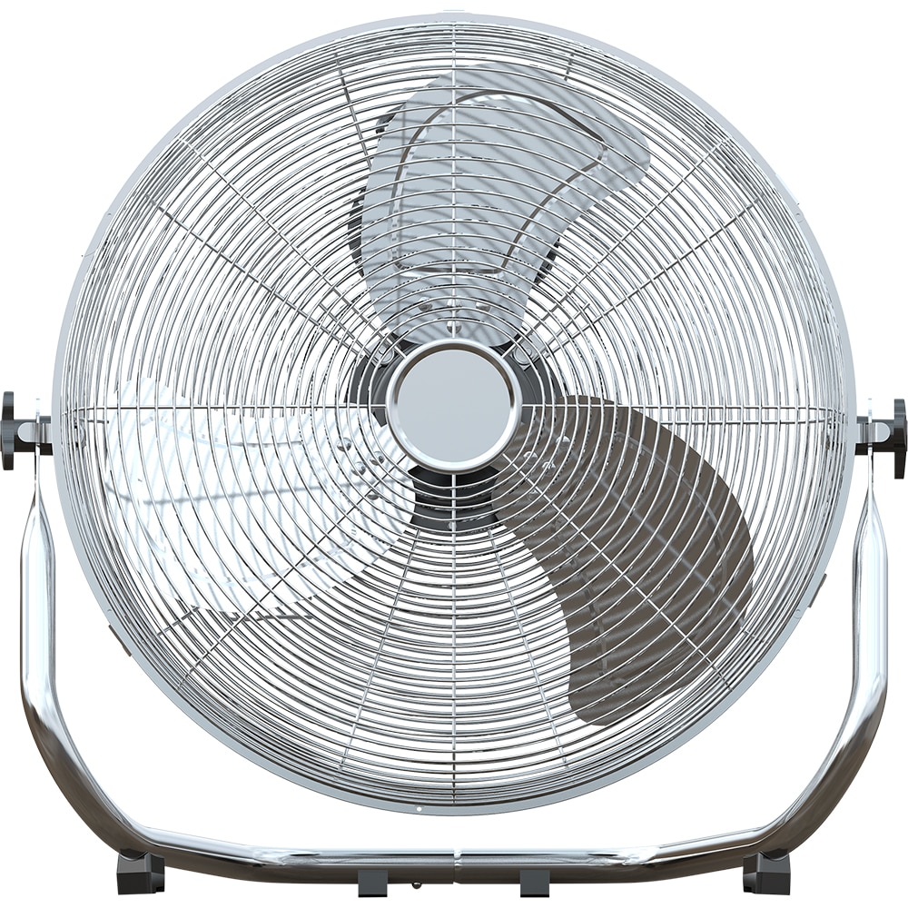 Ventilator industrial de podea, 3 trepte viteza, 45cm, 120W, crom