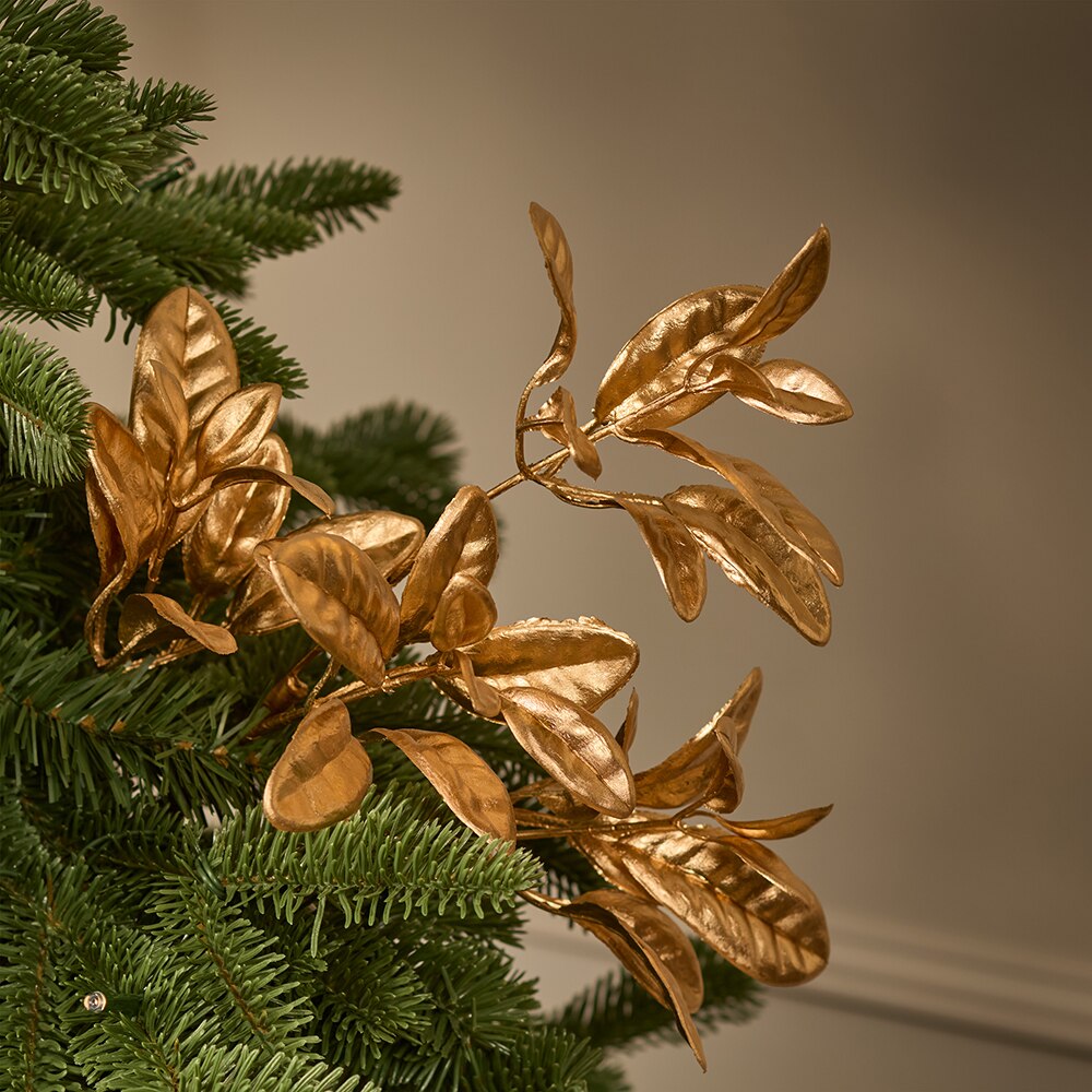 Decoratiune brad Frunze, 62 cm, auriu