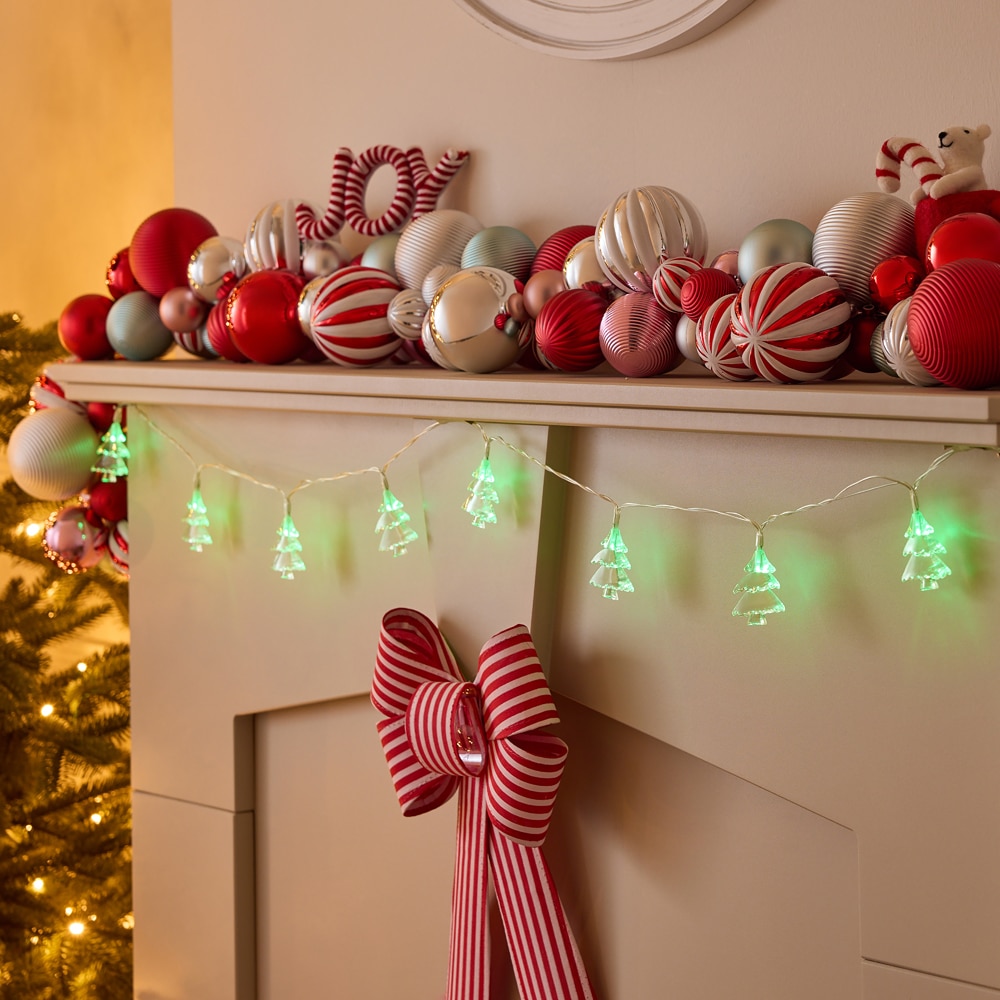 Instalatie brad pin, 10 LED, verde