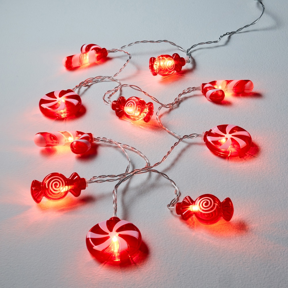 Instalatie forma dulciuri, 10 LED, rosu