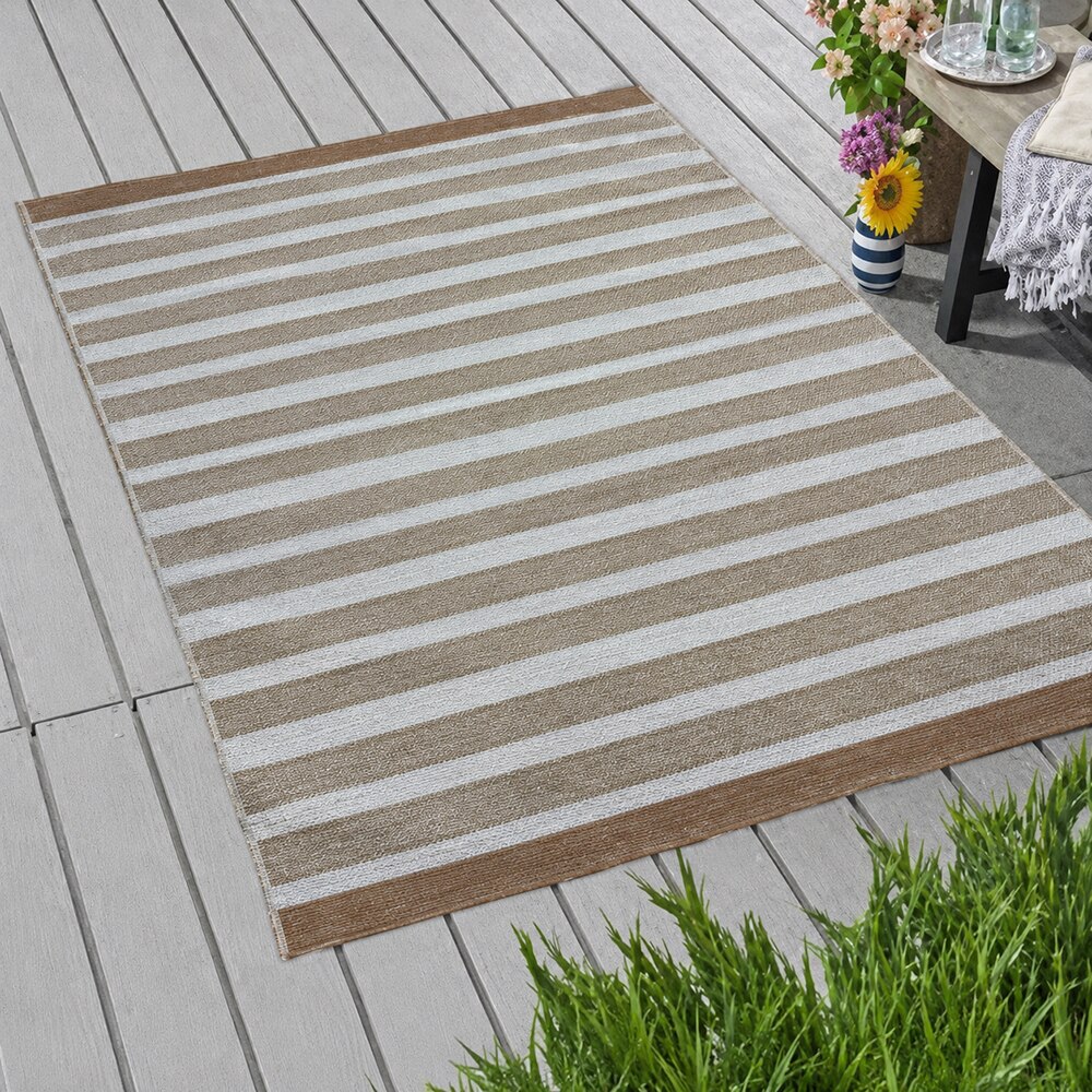 Covor exterior GOODHOME, 120x170 cm, polipropilena, portocaliu