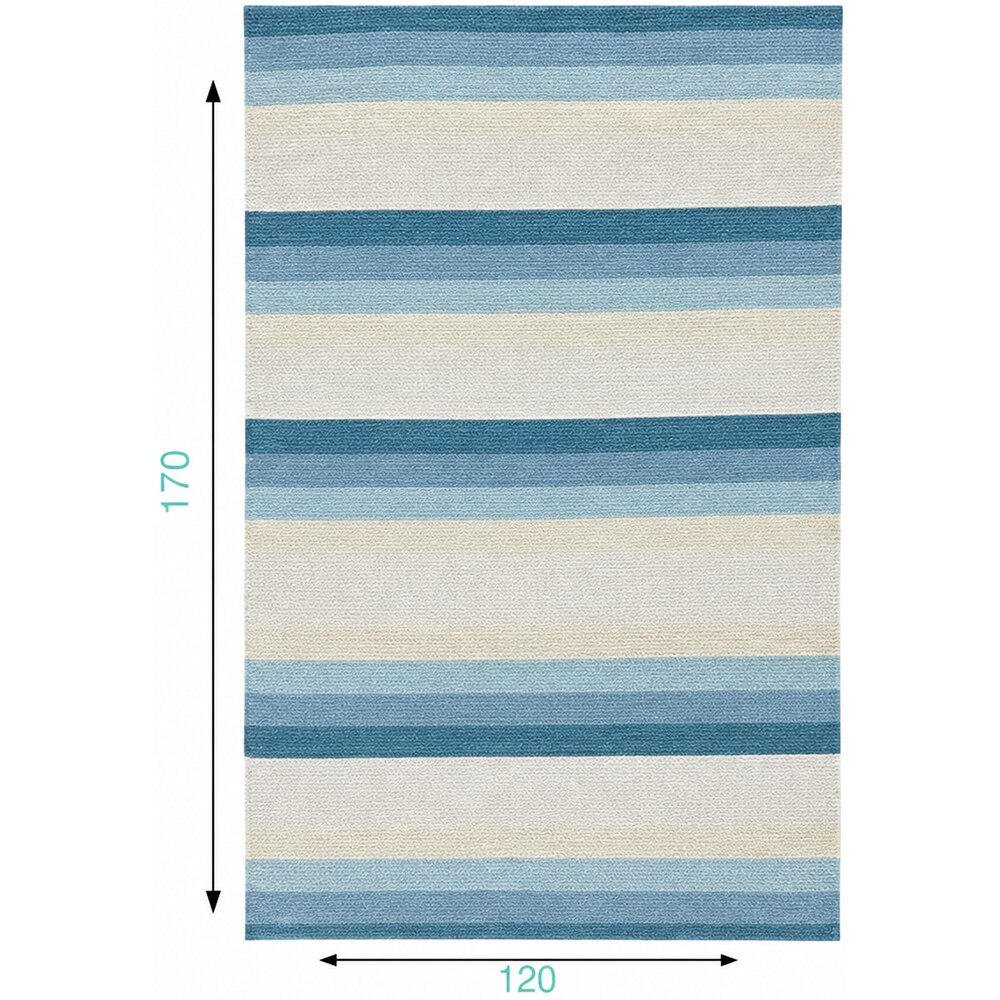Covor exterior GOODHOME, 120x170 cm, polipropilena, albastru
